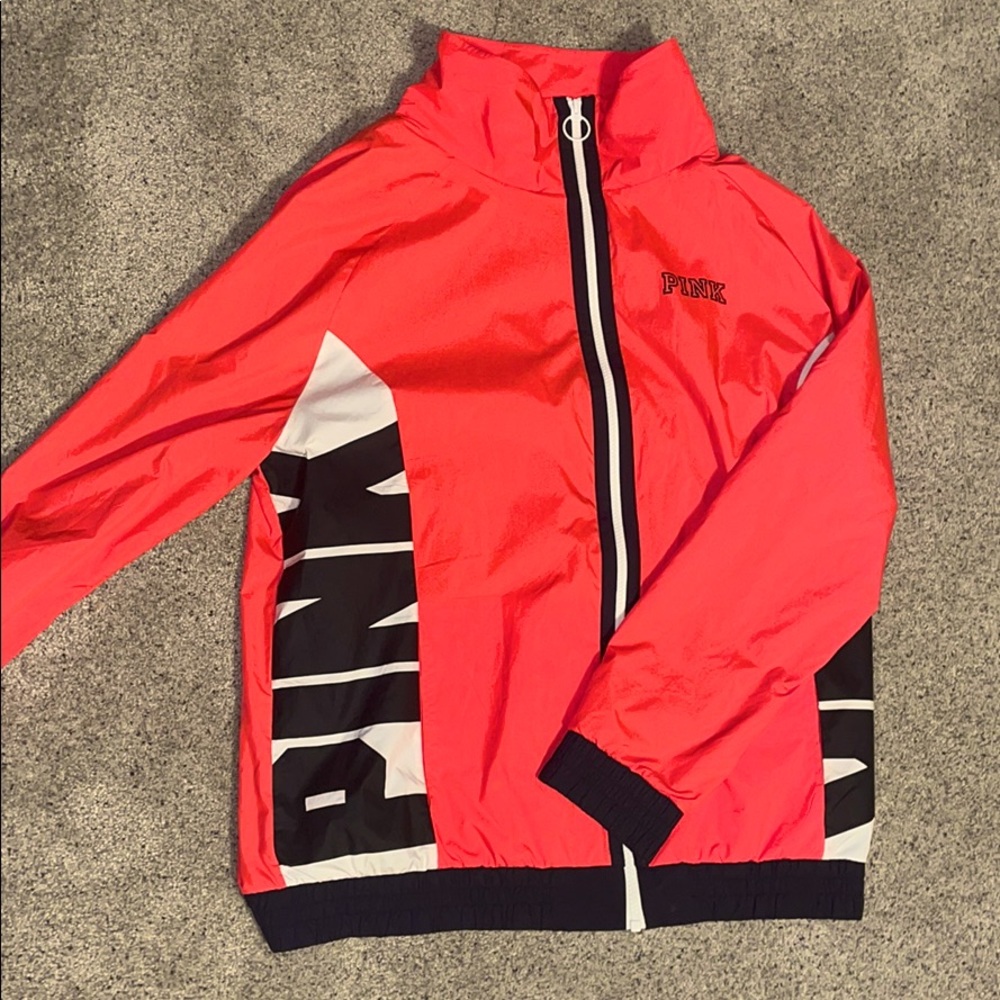 VS pink windbreaker/zip up